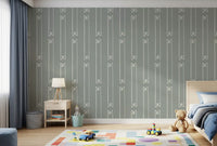 Minimalist Heart Ribbon Stripe Wallpaper⁠