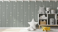 Minimalist Heart Ribbon Stripe Wallpaper⁠