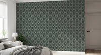 Sage Green Organic Arch Pattern Wallpaper⁠