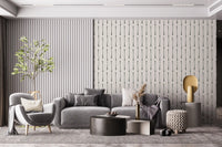 Modern Linear Spaced Strokes Pattern Wallpaper⁠