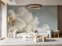 Dreamy Painted Clouds Wall Mural