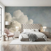 Dreamy Painted Clouds Wall Mural