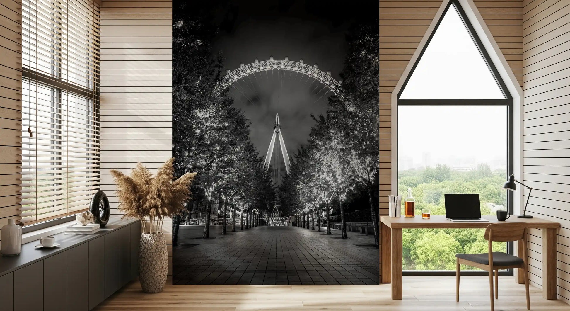 Evening Lights Urban Walkway Wall Mural