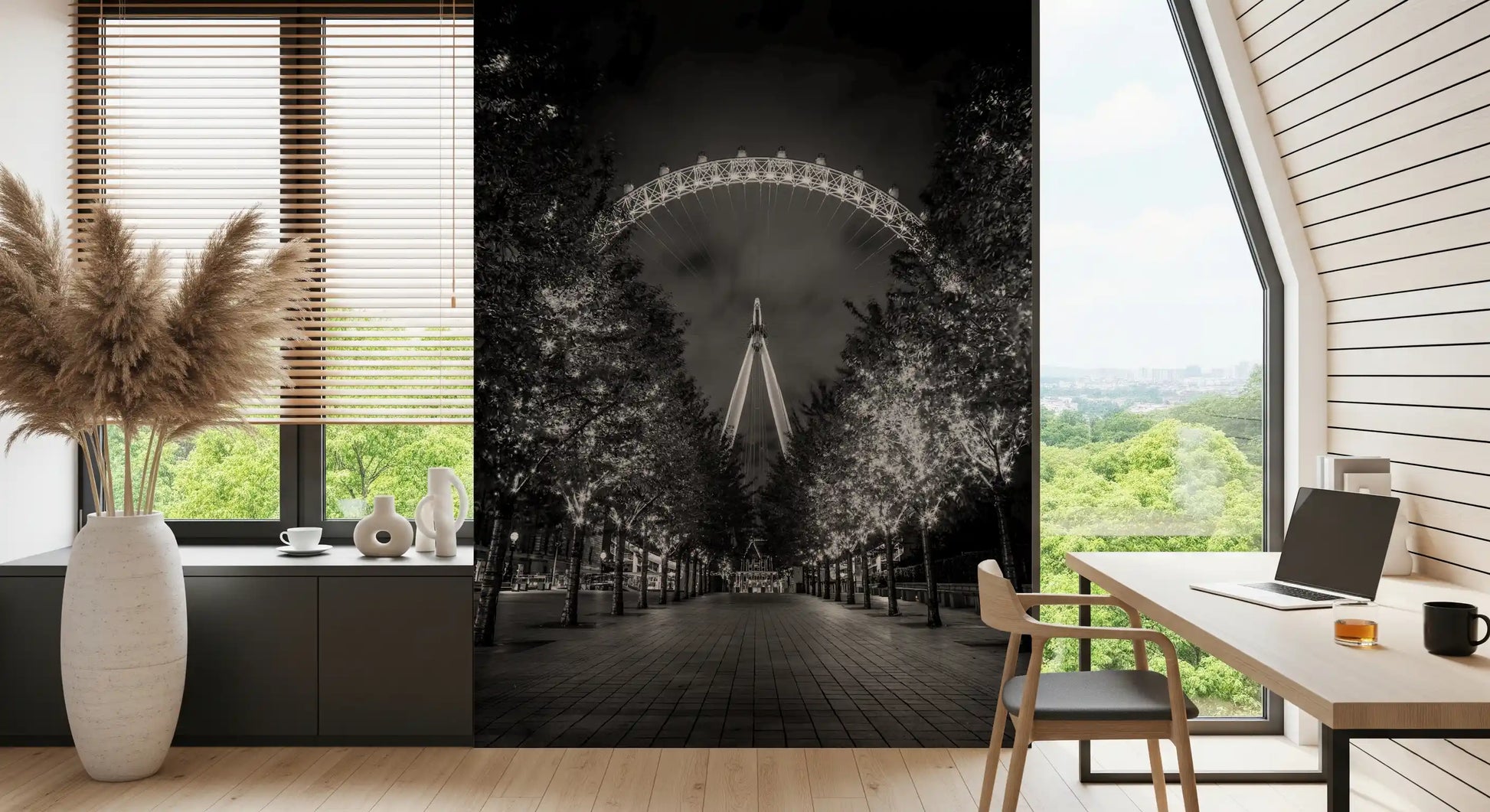 Evening Lights Urban Walkway Wall Mural