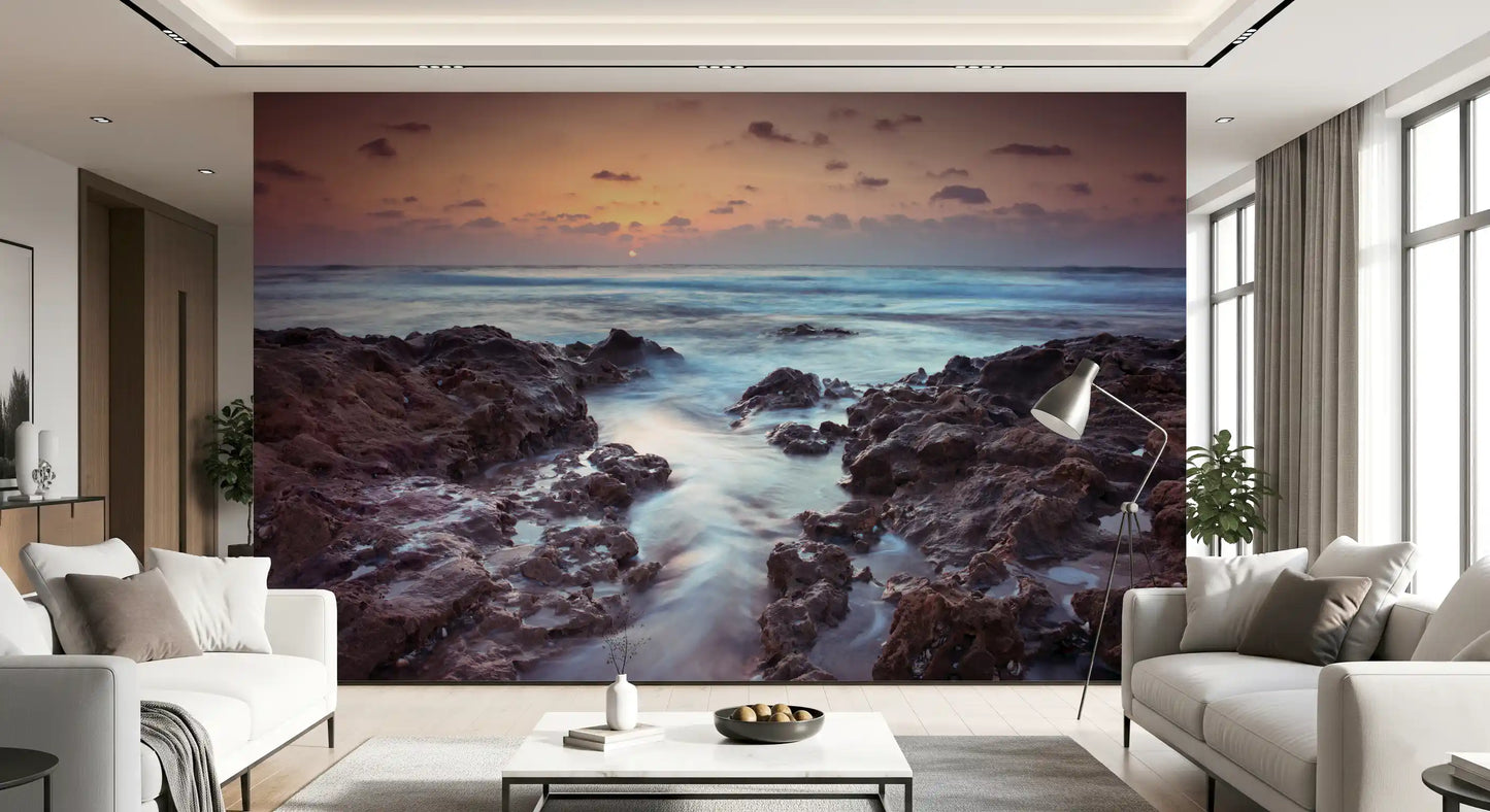 Rugged Shoreline at Dusk Wall Mural