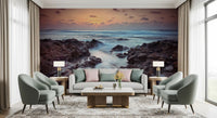 Rugged Shoreline at Dusk Wall Mural