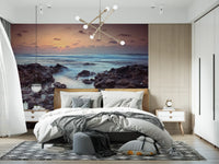 Rugged Shoreline at Dusk Wall Mural