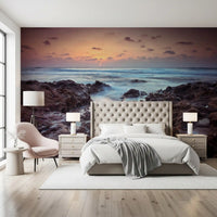 Rugged Shoreline at Dusk Wall Mural