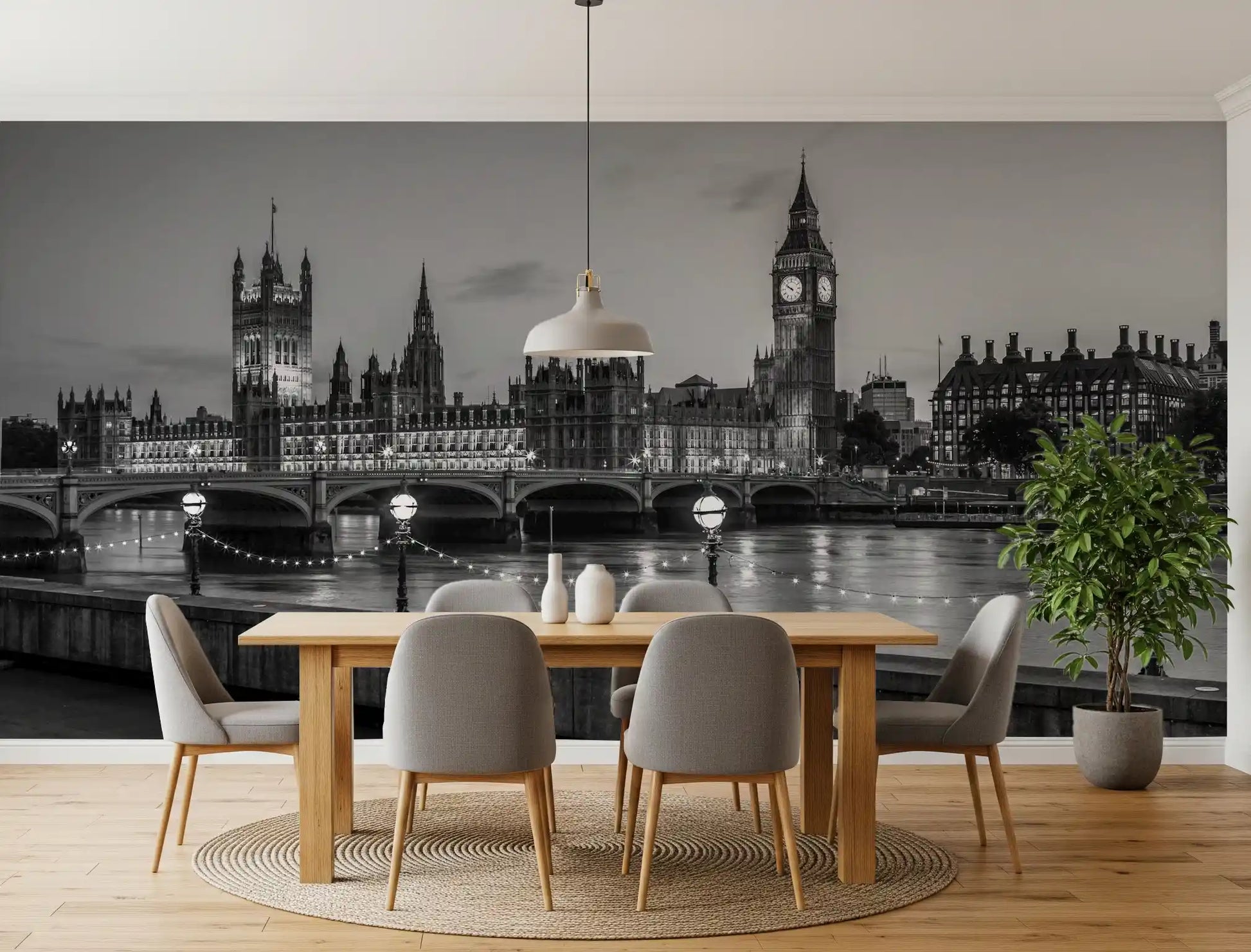 Westminster Riverside Twilight Wall Mural