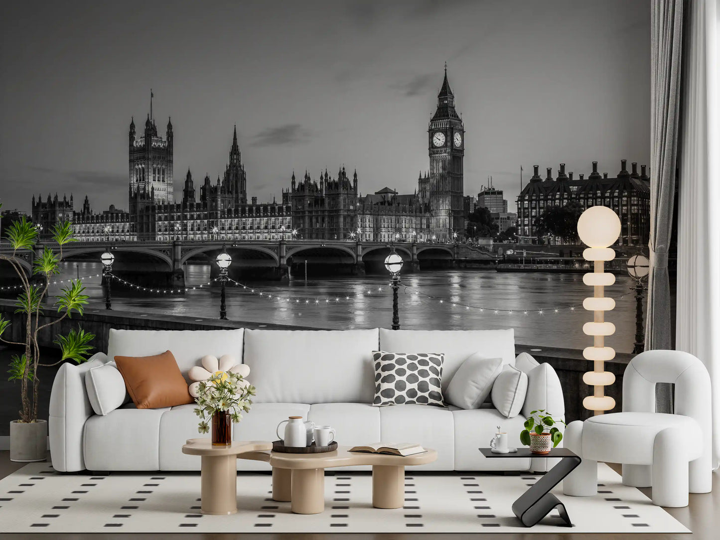 Westminster Riverside Twilight Wall Mural