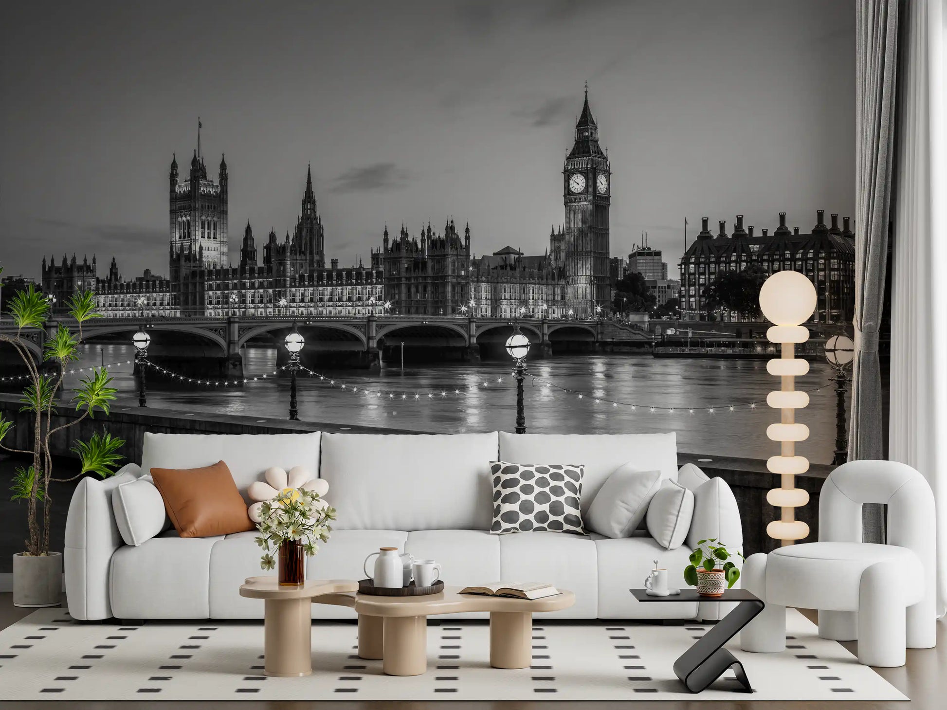 Westminster Riverside Twilight Wall Mural