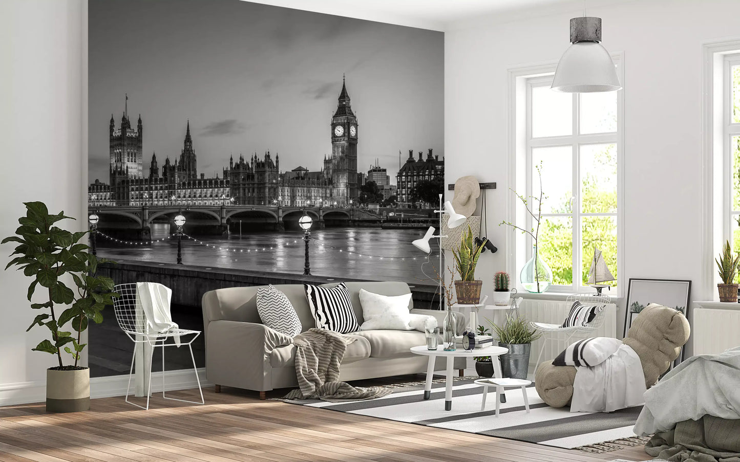 Westminster Riverside Twilight Wall Mural