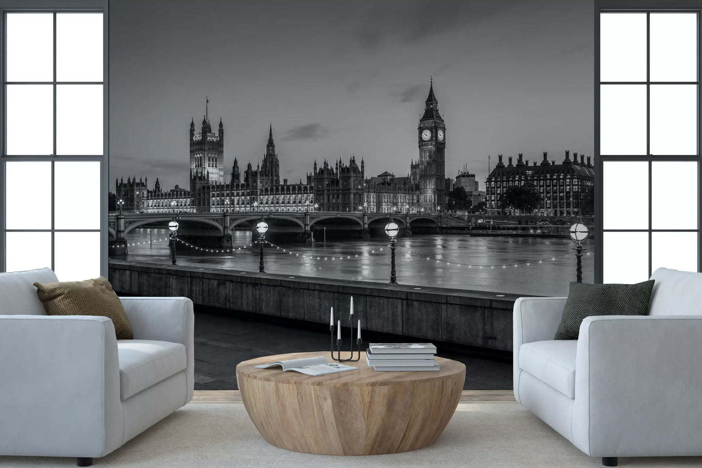 Westminster Riverside Twilight Wall Mural