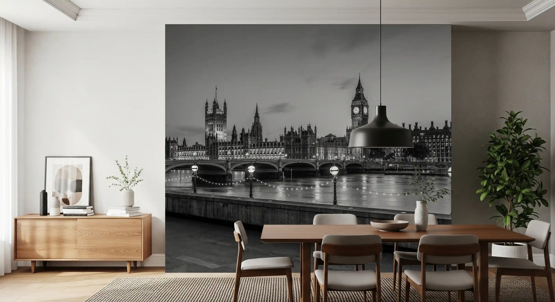 Westminster Riverside Twilight Wall Mural