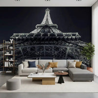 Industrial Geometric Ironwork Silhouette Wall Mural