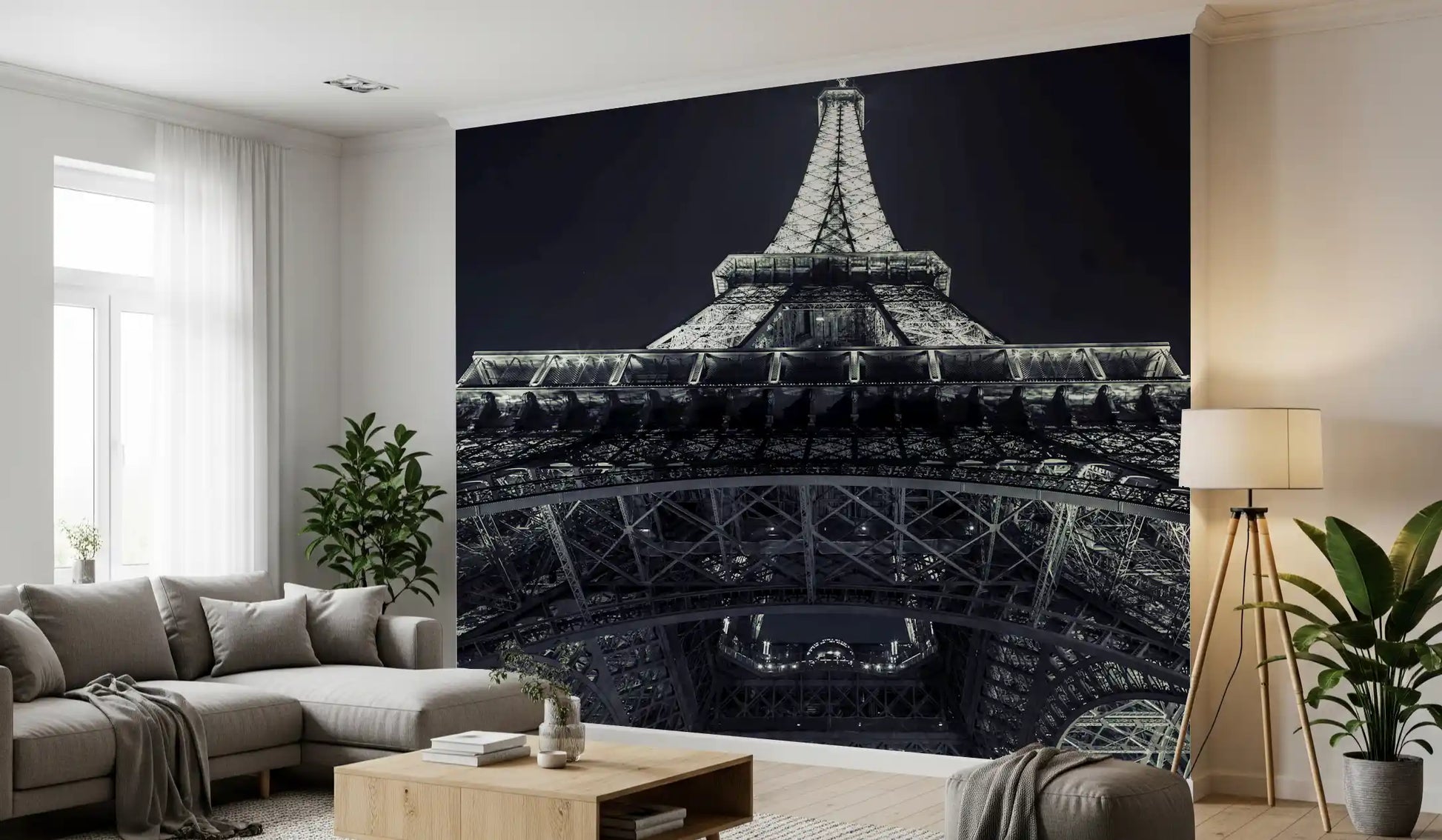 Industrial Geometric Ironwork Silhouette Wall Mural