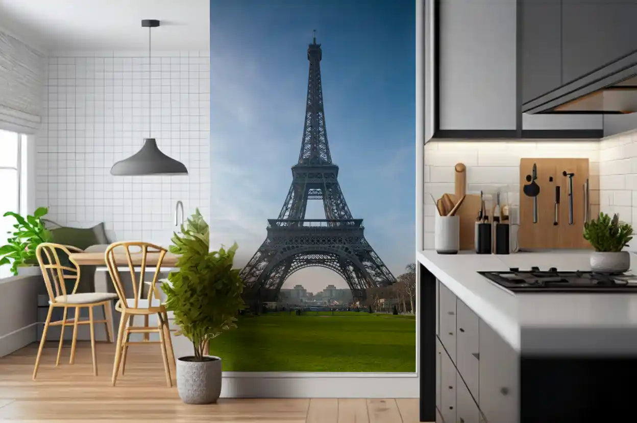 Iconic Paris Landmark Iron Lattice Wall Mural