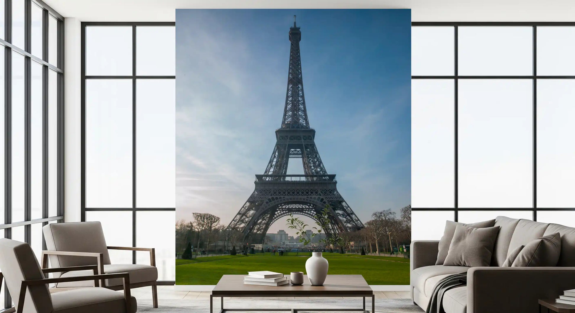 Iconic Paris Landmark Iron Lattice Wall Mural