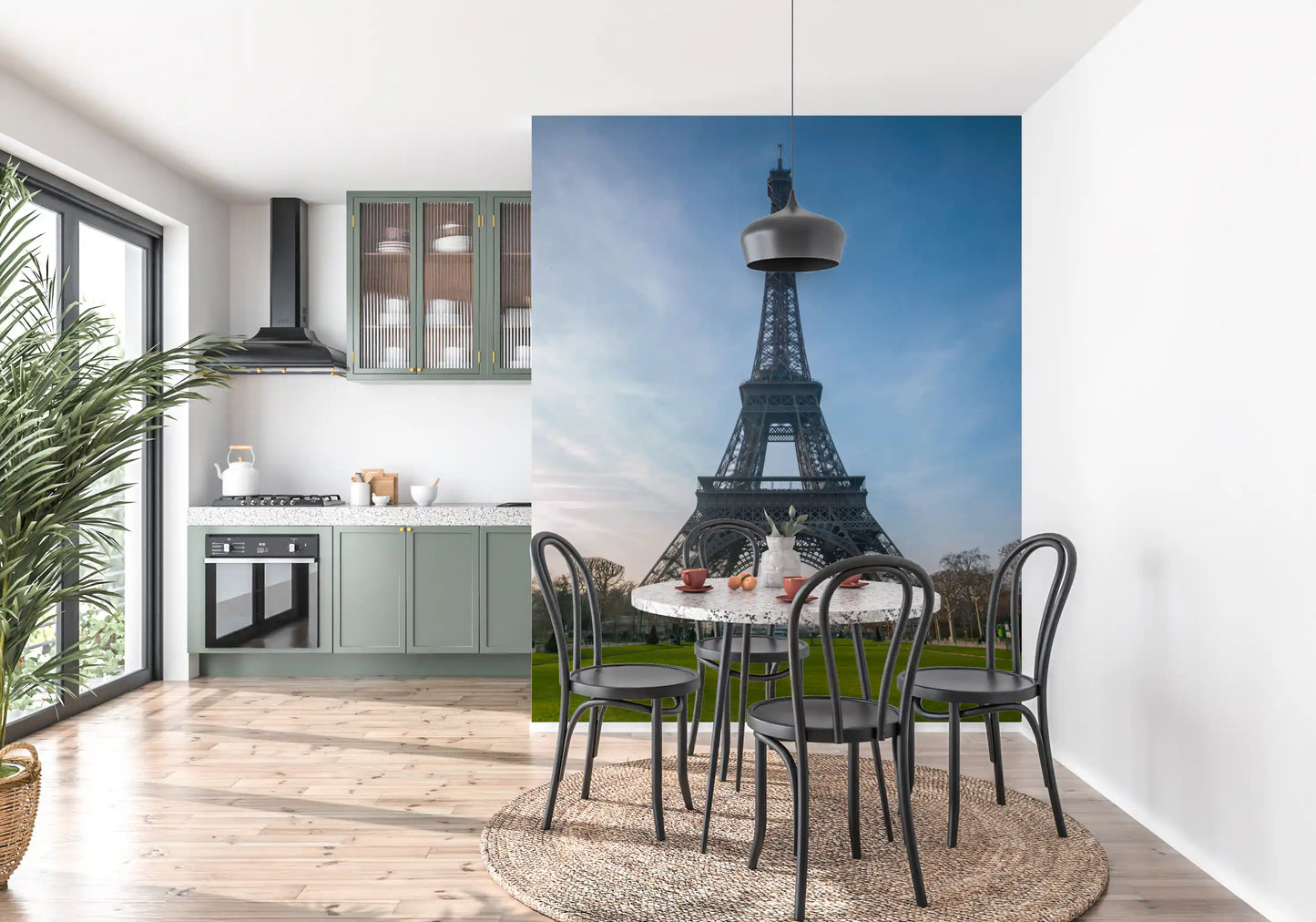 Iconic Paris Landmark Iron Lattice Wall Mural