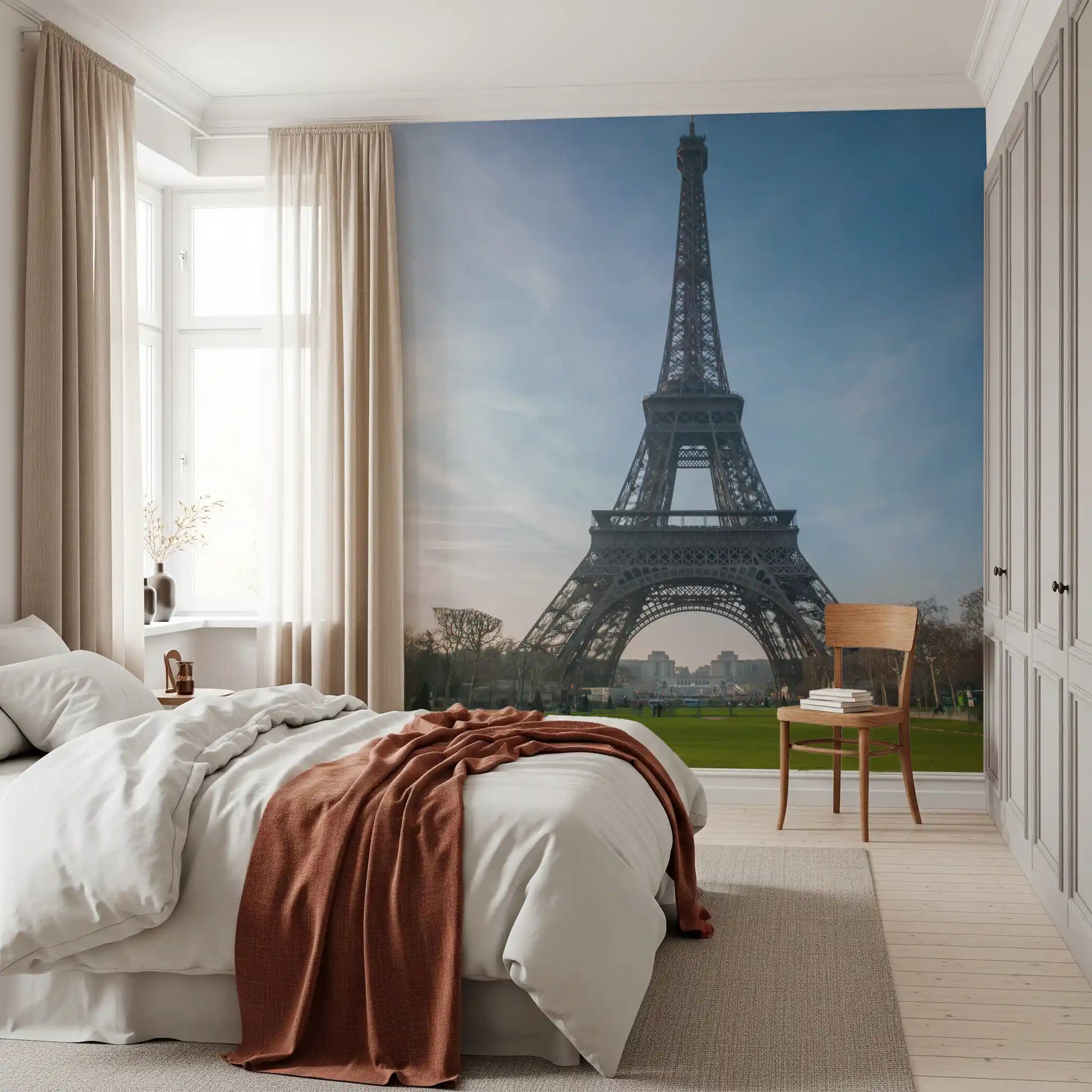 Iconic Paris Landmark Iron Lattice Wall Mural
