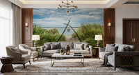 Serene Dune Path with Romantic Heart Wall Mural