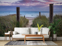 Coastal Grasses and Seascape Wall Mural