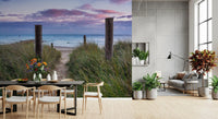 Coastal Grasses and Seascape Wall Mural