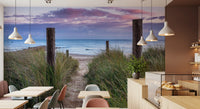 Coastal Grasses and Seascape Wall Mural