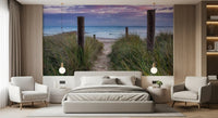 Coastal Grasses and Seascape Wall Mural