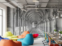 Italian Stone Corridor Perspective Wall Mural