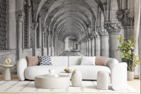 Italian Stone Corridor Perspective Wall Mural