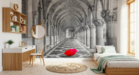Italian Stone Corridor Perspective Wall Mural
