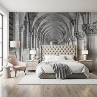 Italian Stone Corridor Perspective Wall Mural