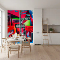 Neon Manhattan Intersection Wall Mural