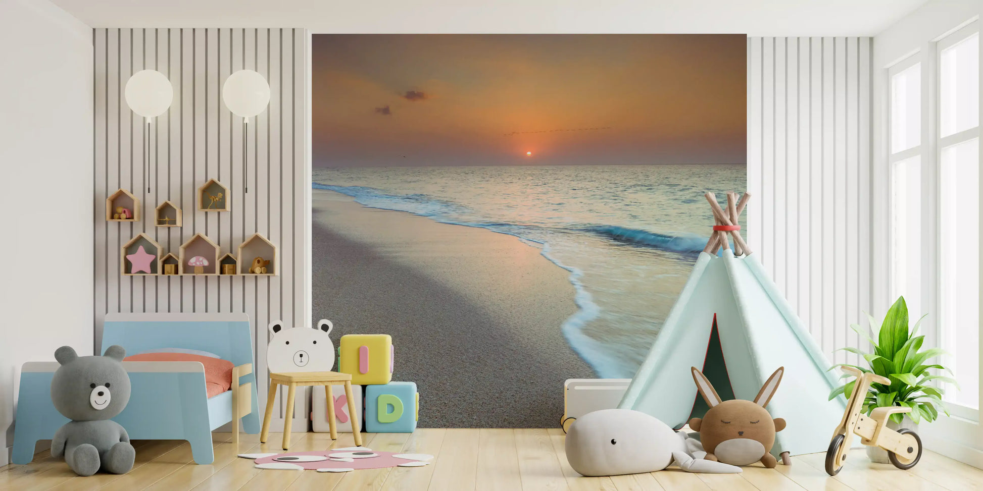 Golden Hour Coastal Hour Wall Mural