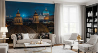 Roman Rooftops at Dusk Wall Mural