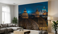 Roman Rooftops at Dusk Wall Mural