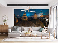 Roman Rooftops at Dusk Wall Mural
