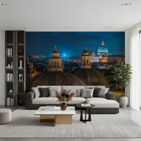 Roman Rooftops at Dusk Wall Mural
