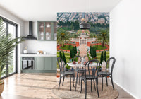 Symmetrical Mediterranean Terrace Wall Mural