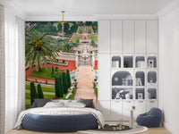 Symmetrical Mediterranean Terrace Wall Mural