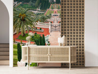 Symmetrical Mediterranean Terrace Wall Mural