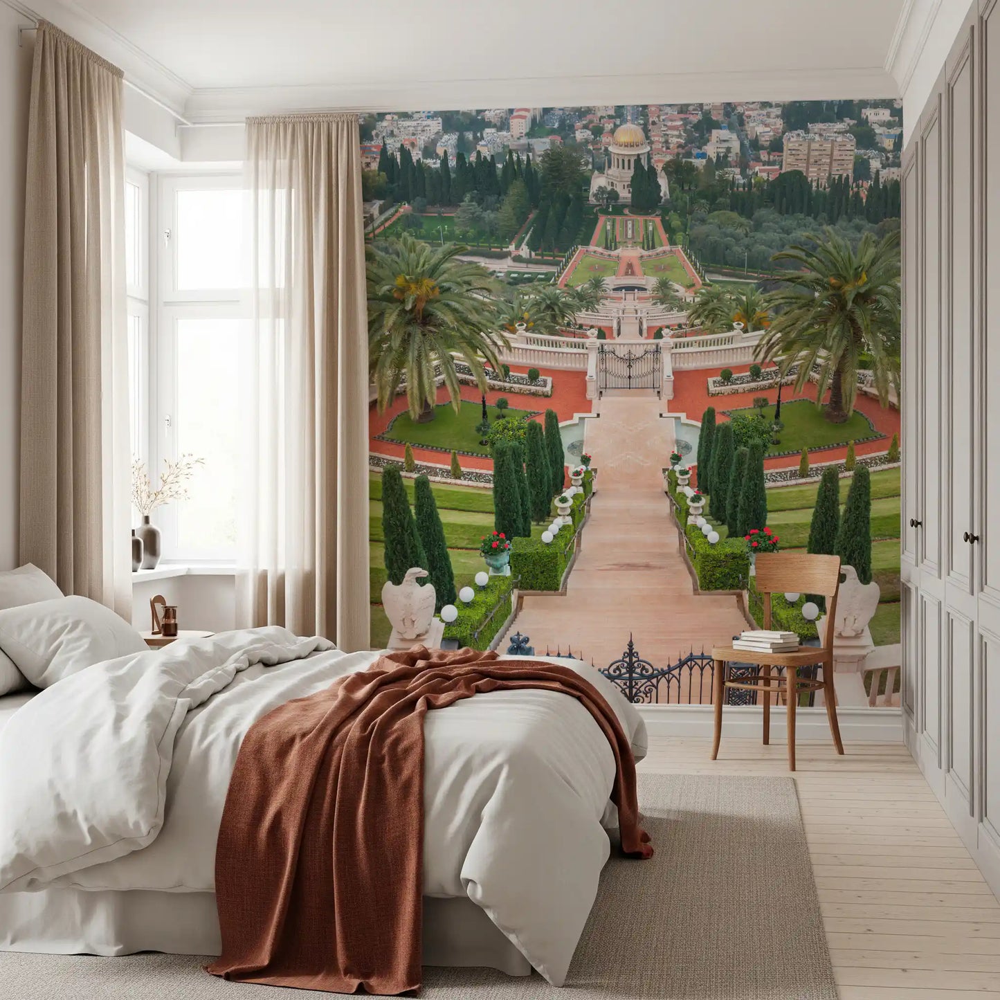 Symmetrical Mediterranean Terrace Wall Mural