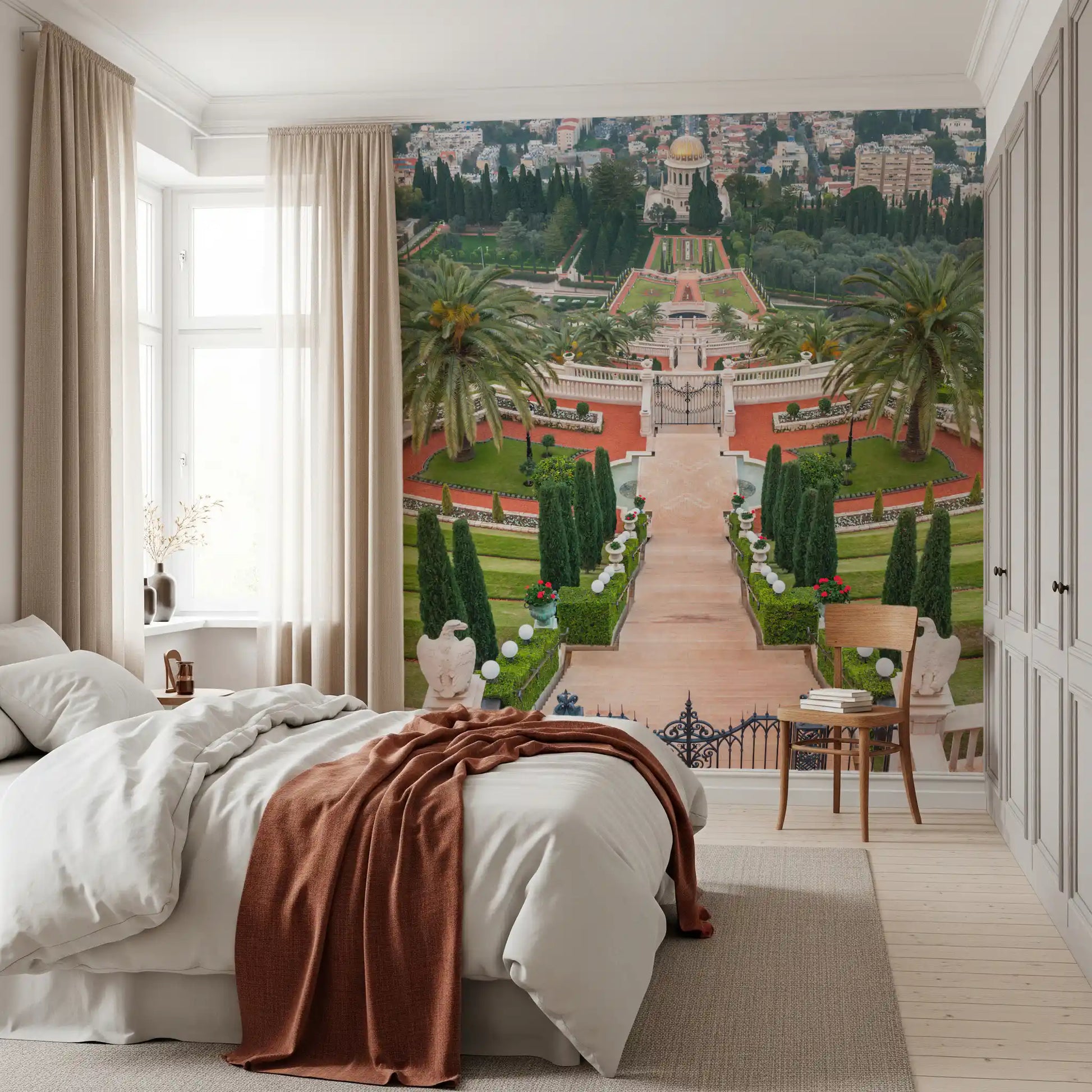 Symmetrical Mediterranean Terrace Wall Mural