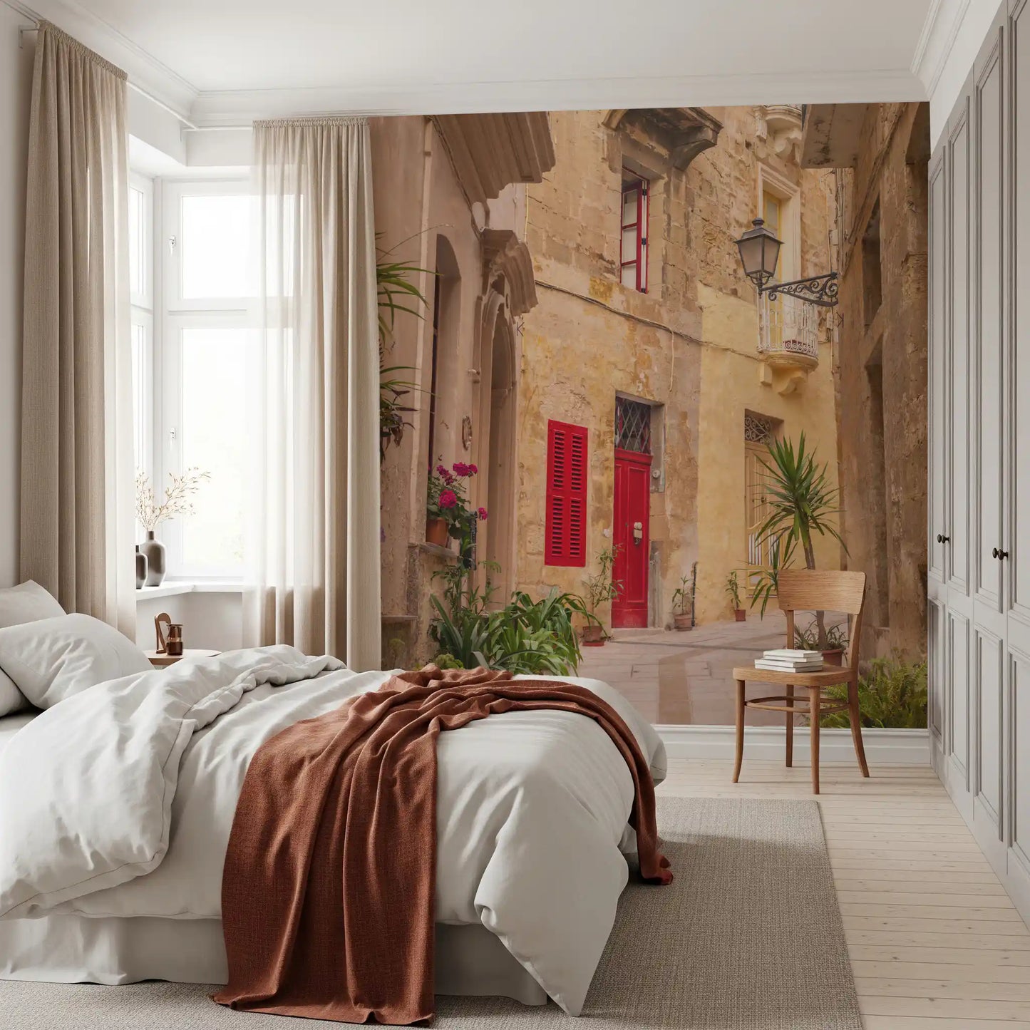 Rustic European Stone Streetscape Wall Mural