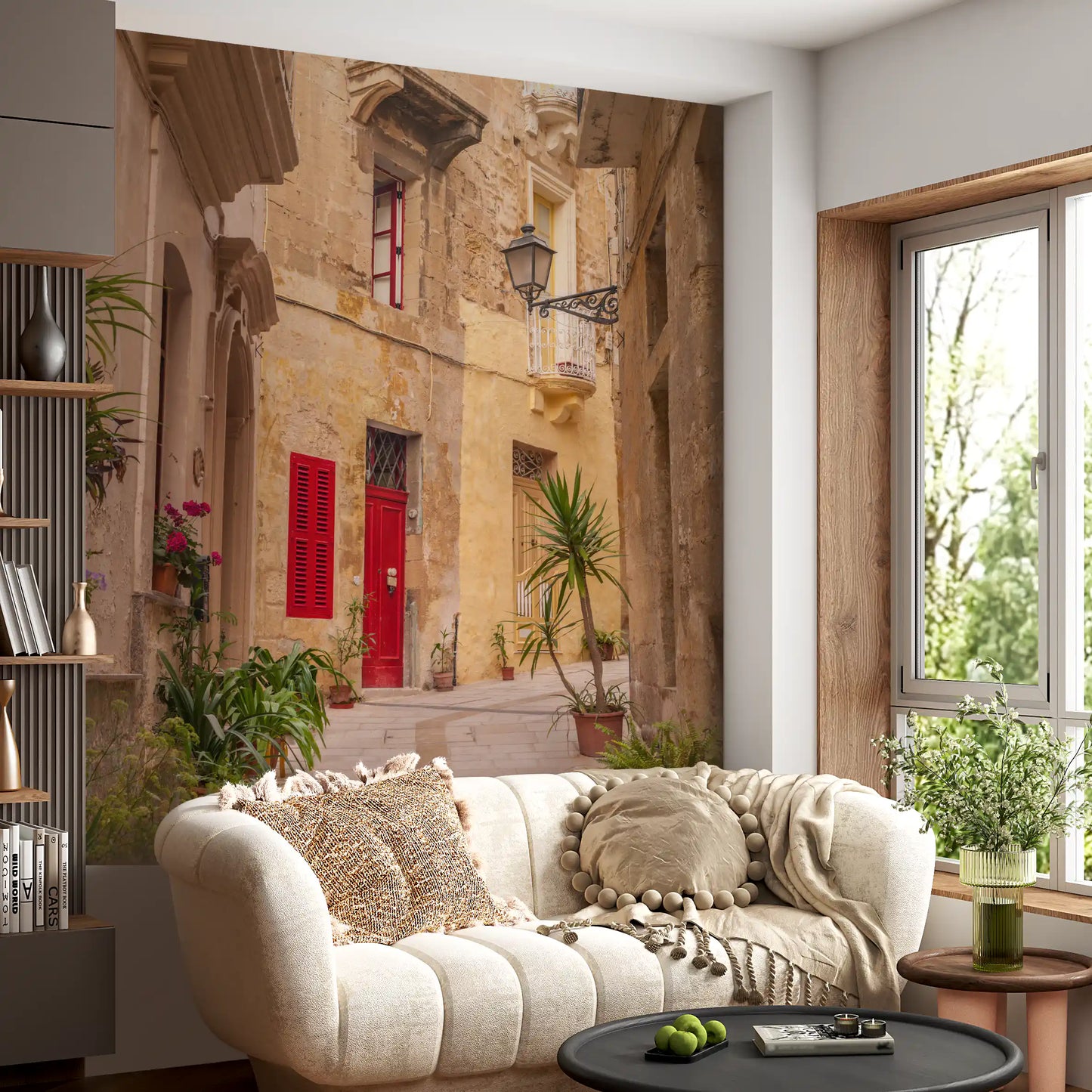 Rustic European Stone Streetscape Wall Mural