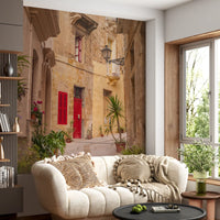 Rustic European Stone Streetscape Wall Mural