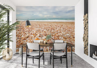 Sunlit Seashell Bed Wall Mural