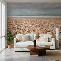 Sunlit Seashell Bed Wall Mural