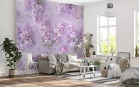 Springtime Lilac Petal Clusters Wall Mural